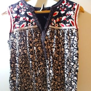Anthropologie embroideres tank- xs